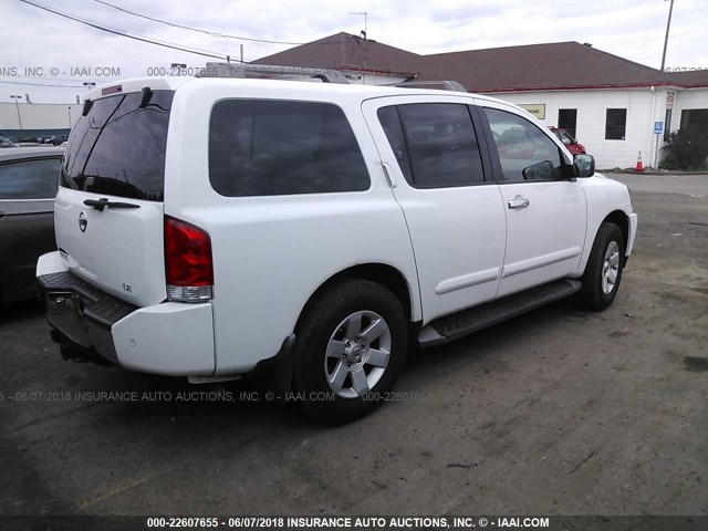 5N1AA08B54N702374 - 2004 NISSAN ARMADA SE/LE WHITE photo 4