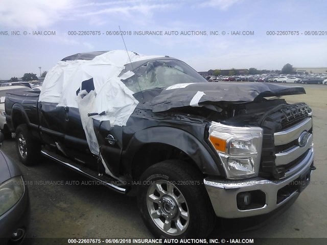 1FT8W3BT2FED07255 - 2015 FORD F350 SUPER DUTY GRAY photo 1