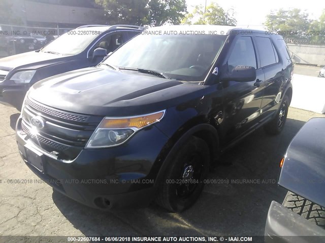 1FM5K8AR6DGC35717 - 2013 FORD EXPLORER POLICE INTERCEPTOR BLACK photo 2