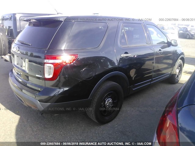 1FM5K8AR6DGC35717 - 2013 FORD EXPLORER POLICE INTERCEPTOR BLACK photo 4