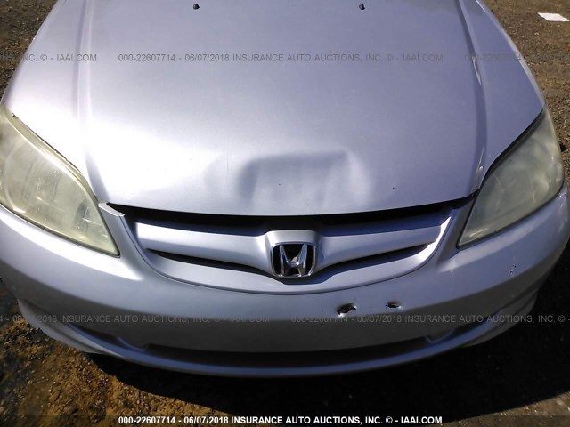 1HGES16395L011383 - 2005 HONDA CIVIC DX VP SILVER photo 6