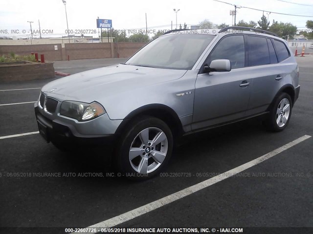 WBXPA73484WB20334 - 2004 BMW X3 SILVER photo 2