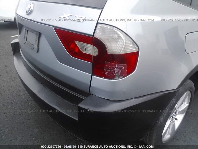 WBXPA73484WB20334 - 2004 BMW X3 SILVER photo 6