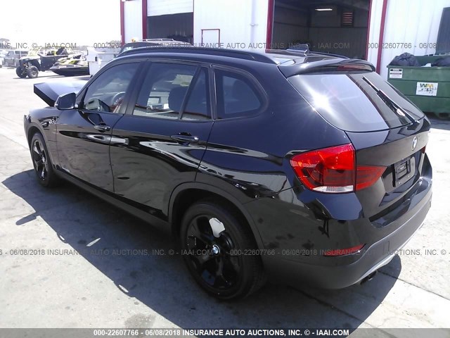 WBAVM1C59EVW53215 - 2014 BMW X1 SDRIVE28I BLACK photo 3