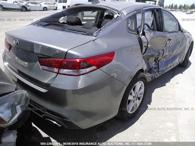 5XXGT4L3XJG193292 - 2018 KIA OPTIMA LX/S SILVER photo 4