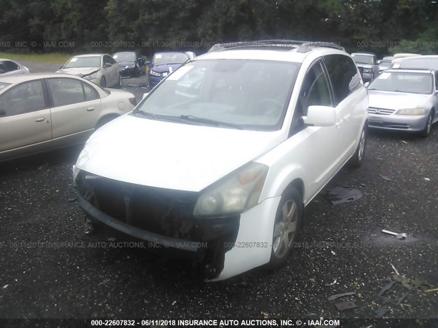 5N1BV28U86N107642 - 2006 NISSAN QUEST S/SE/SL WHITE photo 2