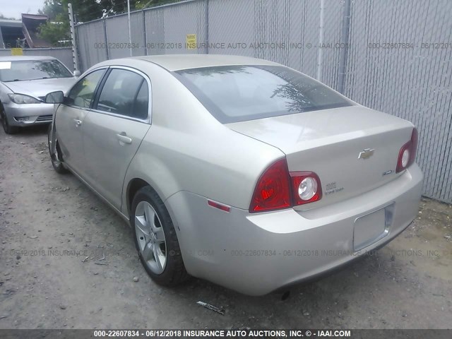 1G1ZG57KX94252604 - 2009 CHEVROLET MALIBU LS BEIGE photo 3
