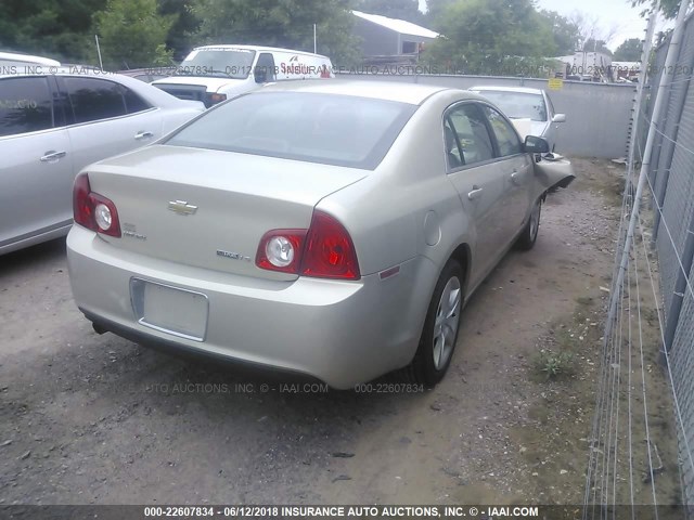 1G1ZG57KX94252604 - 2009 CHEVROLET MALIBU LS BEIGE photo 4