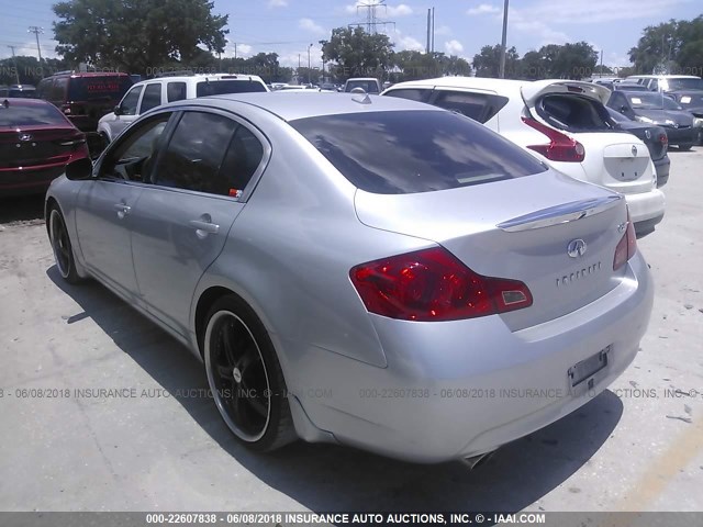 JNKCV61E89M013479 - 2009 INFINITI G37 JOURNEY/SPORT SILVER photo 3