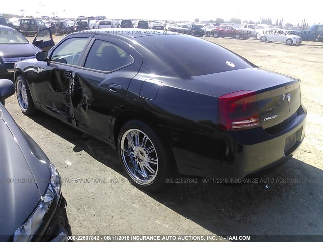 2B3KA43G87H745561 - 2007 DODGE CHARGER SE/SXT BLACK photo 3