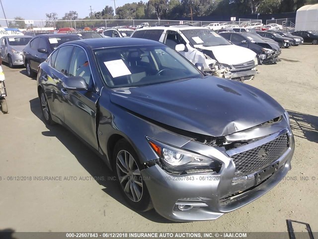 JN1BV7AP2FM333948 - 2015 INFINITI Q50 PREMIUM/SPORT GRAY photo 1