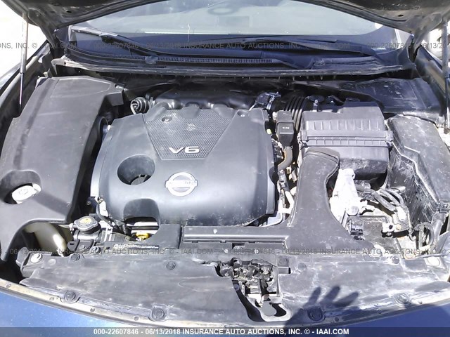 1N4AA5AP0EC438152 - 2014 NISSAN MAXIMA S/SV BLUE photo 10