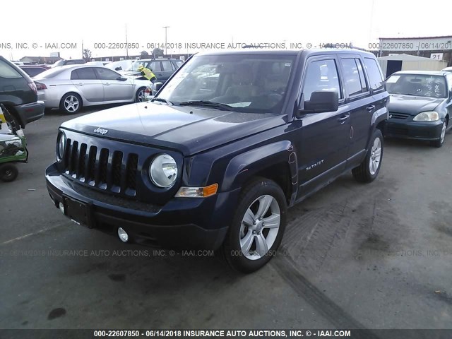 1C4NJPFB9ED827967 - 2014 JEEP PATRIOT LATITUDE BLUE photo 2