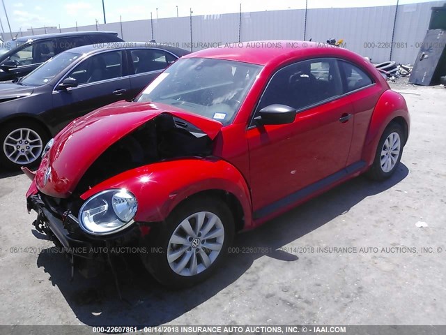 3VWF07AT6GM616320 - 2016 VOLKSWAGEN BEETLE 1.8T/S RED photo 2