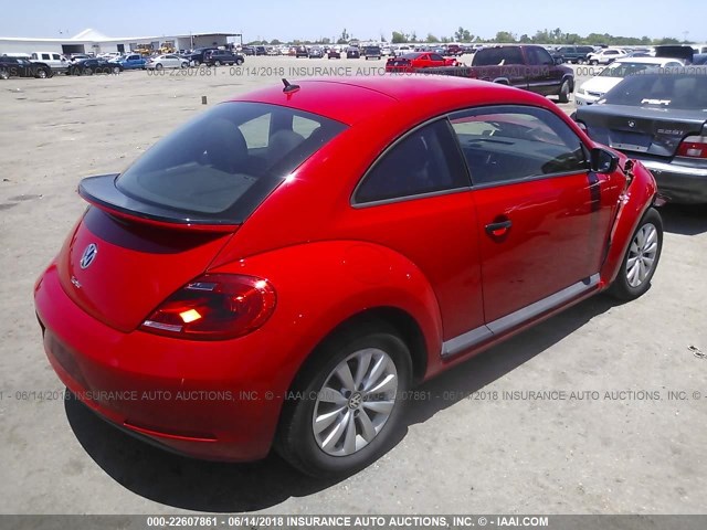 3VWF07AT6GM616320 - 2016 VOLKSWAGEN BEETLE 1.8T/S RED photo 4