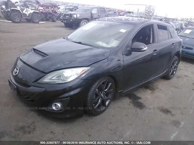 JM1BL1L32D1806000 - 2013 MAZDA SPEED 3 BLACK photo 2