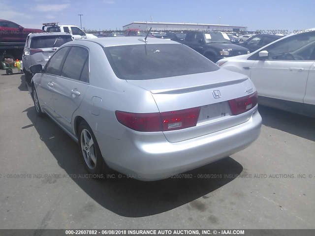 JHMCN36515C016117 - 2005 HONDA ACCORD HYBRID SILVER photo 3