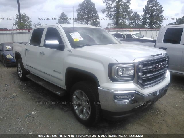 3GTU2NEC4JG234196 - 2018 GMC SIERRA K1500 SLT WHITE photo 1