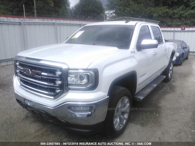 3GTU2NEC4JG234196 - 2018 GMC SIERRA K1500 SLT WHITE photo 2