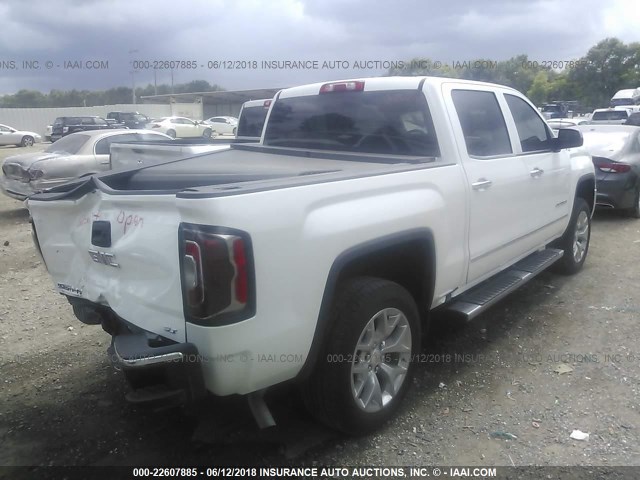 3GTU2NEC4JG234196 - 2018 GMC SIERRA K1500 SLT WHITE photo 4