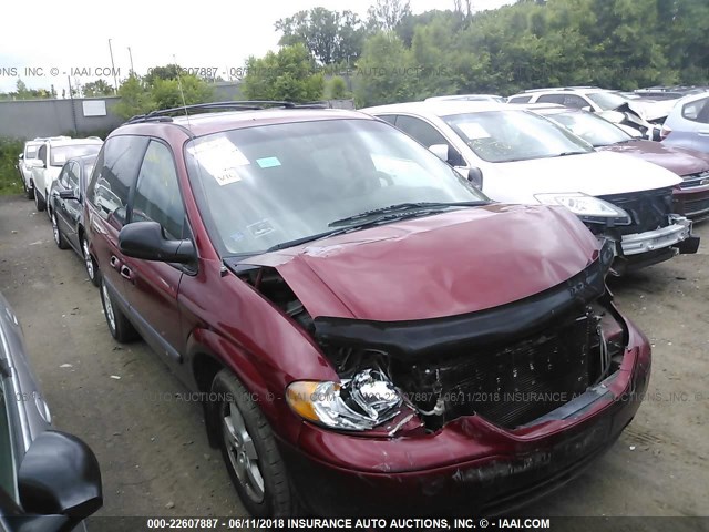 1D4GP45R47B112696 - 2007 DODGE CARAVAN SXT RED photo 1