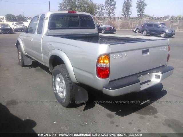 5TESN92N71Z857957 - 2001 TOYOTA TACOMA XTRACAB PRERUNNER ვერცხლისფერი ფოტო 3