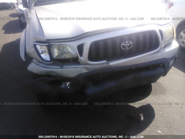 5TESN92N71Z857957 - 2001 TOYOTA TACOMA XTRACAB PRERUNNER ვერცხლისფერი ფოტო 6