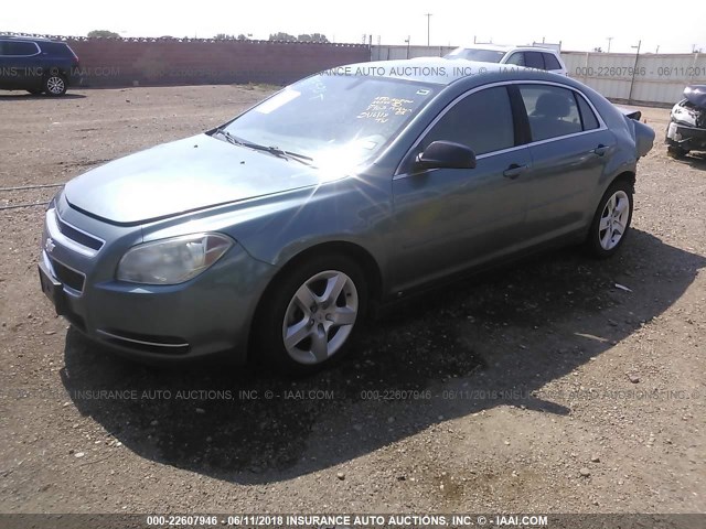 1G1ZG57B494122060 - 2009 CHEVROLET MALIBU LS ლურჯი ფოტო 2