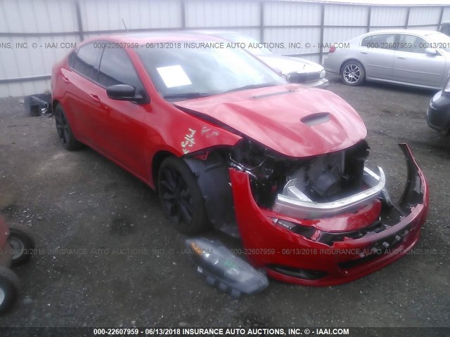 1C3CDFGB6GD802006 - 2016 DODGE DART GT SPORT RED photo 1