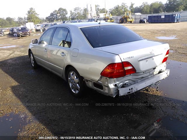 JTHBN30F130095316 - 2003 LEXUS LS 430 SILVER photo 3