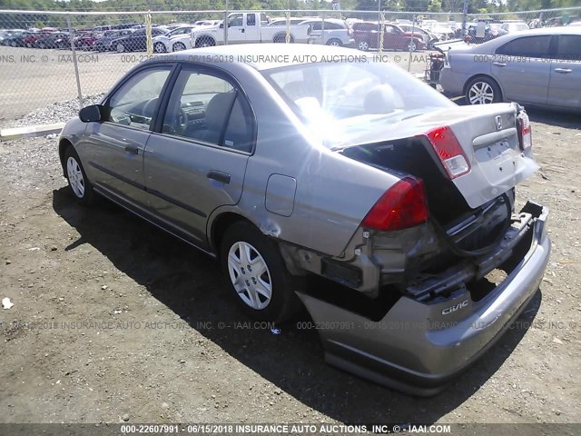 1HGES16385L001539 - 2005 HONDA CIVIC DX VP SILVER photo 3