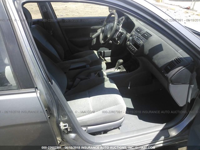 1HGES16385L001539 - 2005 HONDA CIVIC DX VP SILVER photo 5