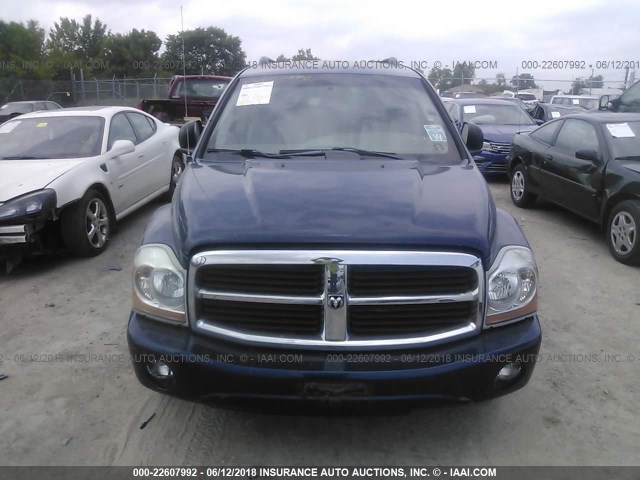 1D4HB58D54F190269 - 2004 DODGE DURANGO LIMITED BLUE photo 6