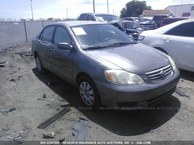 1NXBR32E43Z072000 - 2003 TOYOTA COROLLA CE/LE/S GRAY photo 1