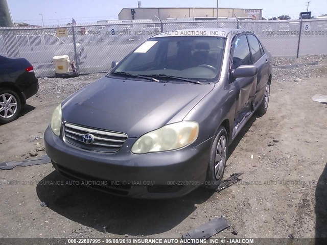 1NXBR32E43Z072000 - 2003 TOYOTA COROLLA CE/LE/S GRAY photo 2