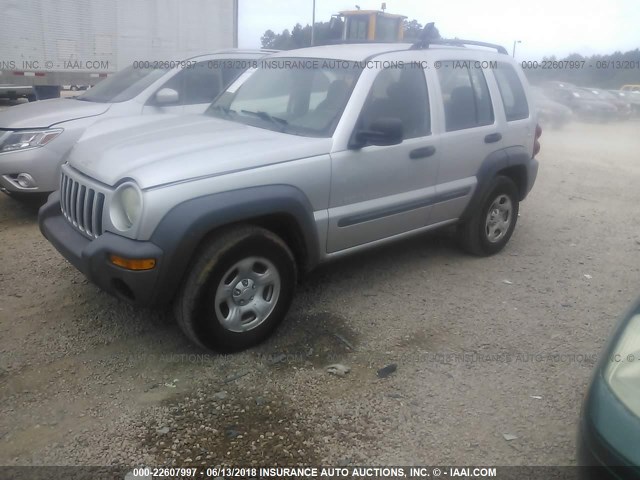 1J4GK48K53W676753 - 2003 JEEP LIBERTY SPORT/FREEDOM SILVER photo 2