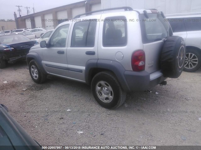 1J4GK48K53W676753 - 2003 JEEP LIBERTY SPORT/FREEDOM SILVER photo 3