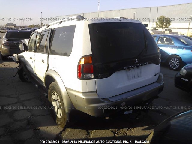 JA4MT31R14J008397 - 2004 MITSUBISHI MONTERO SPORT XLS WHITE photo 3