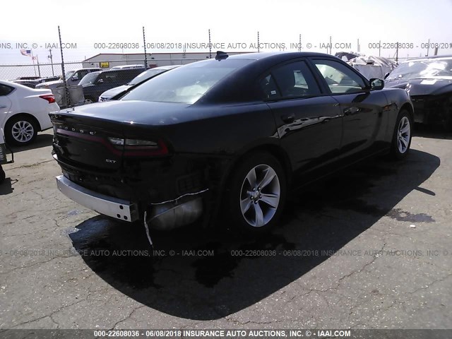 2C3CDXHG2HH523186 - 2017 DODGE CHARGER SXT BLACK photo 4