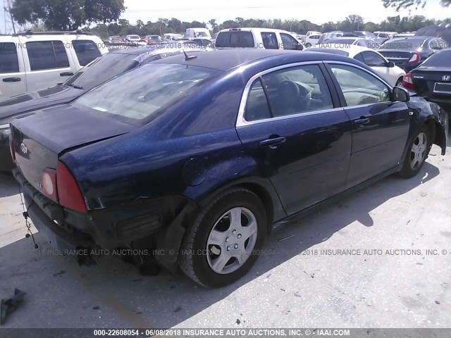 1G1ZG57B284269136 - 2008 CHEVROLET MALIBU LS 蓝色 照片 4