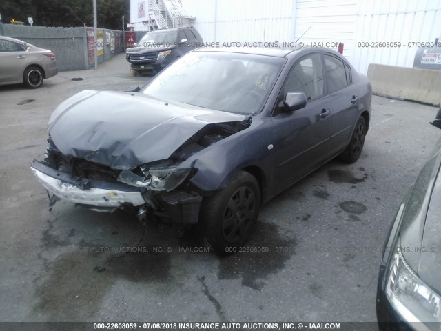 JM1BK32G891191852 - 2009 MAZDA 3 I GRAY photo 2