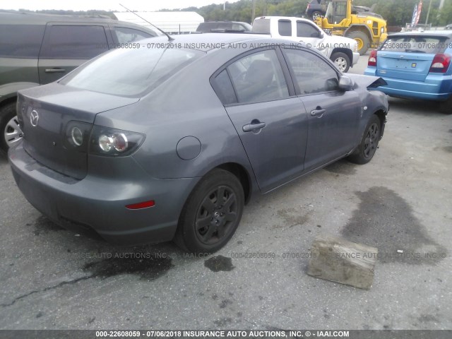 JM1BK32G891191852 - 2009 MAZDA 3 I GRAY photo 4