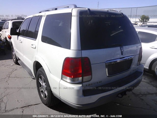 5LMEU88H64ZJ46254 - 2004 LINCOLN AVIATOR 白色 照片 3
