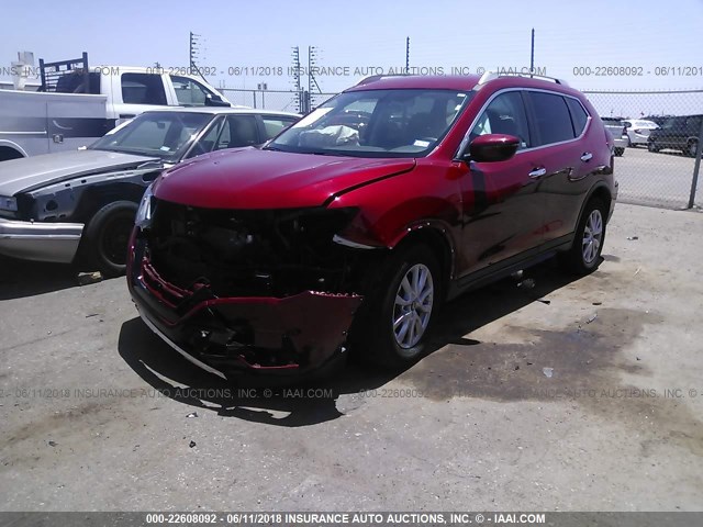 5N1AT2MT4HC857178 - 2017 NISSAN ROGUE S/SL RED photo 2