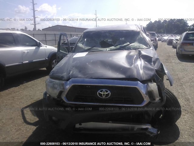 3TMJU4GN8EM160035 - 2014 TOYOTA TACOMA DOUBLE CAB PRERUNNER GRAY photo 6