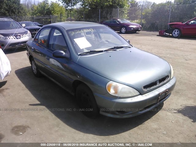 KNADC123716063131 - 2001 KIA RIO GREEN photo 1