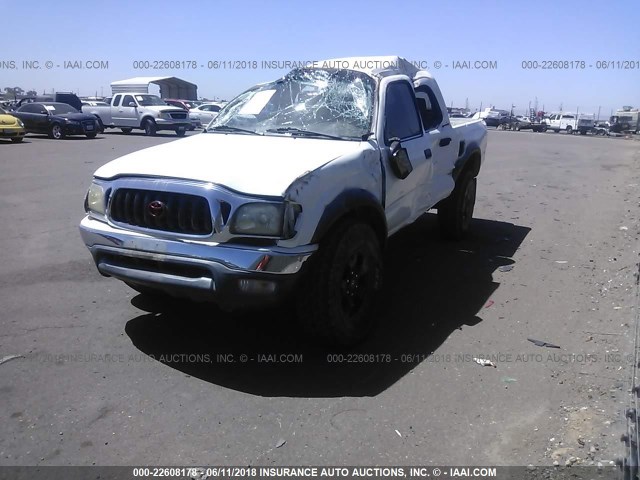 5TEGN92N41Z766280 - 2001 TOYOTA TACOMA DOUBLE CAB PRERUNNER WHITE photo 2