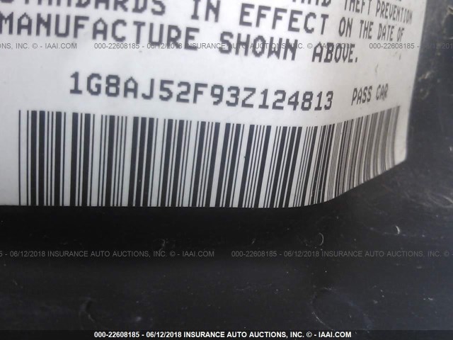 1G8AJ52F93Z124813 - 2003 SATURN ION LEVEL 2 Gümüş foto 9