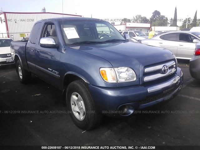 5TBRT34174S452770 - 2004 TOYOTA TUNDRA ACCESS CAB SR5 BLUE photo 1