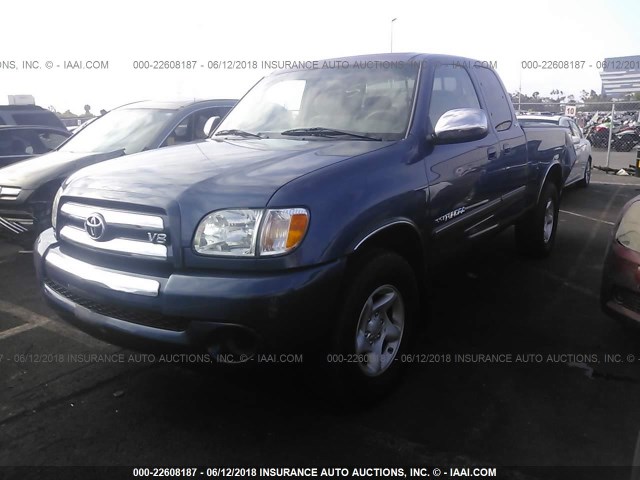 5TBRT34174S452770 - 2004 TOYOTA TUNDRA ACCESS CAB SR5 BLUE photo 2
